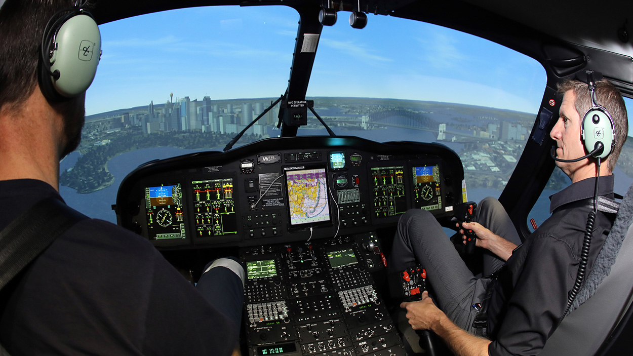 AW139 helicopter simulator experience